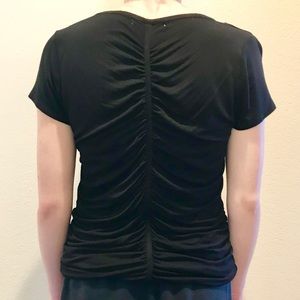 Casual tee with back and side ruching.
